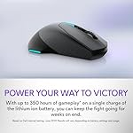 Alienware Wired/Wireless Gaming Mouse AW610M: 16000 DPI Optical Sensor - 350 Hour Rechargeable Battery, 7 Buttons, 3-ZONE 16.8m AlienFX RGB Lighting, Edge-Free Design, Ergonomic, Dark Side of the Moon - Image 5
