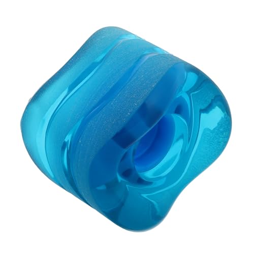 POPETPOP Replacement Skateboard Shaped Wheels Elastic PU Wave Wheels for Enhanced Stability for Street Skating Dancing and Cruising Transparent