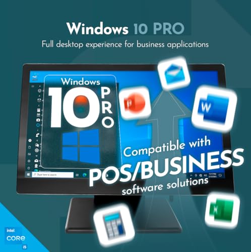 Image of M8W All-in-One POS Terminal, 15.6 inch Touchscreen, Windows 11, Intel Core i5 5th Gen, 8GB RAM, 128GB SSD, Point of Sale System for Retail, Restaurant & Business Use