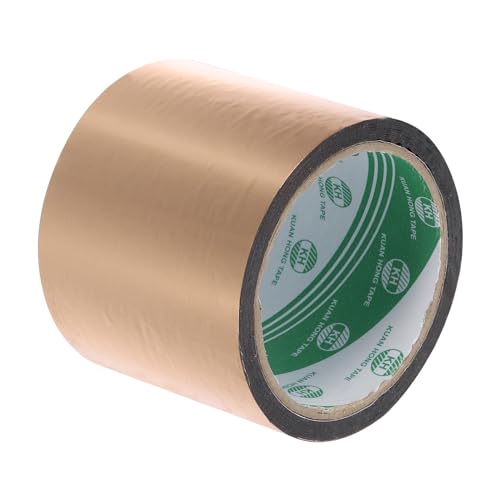 MECCANIXITY Champagne Gold Metalized Tape 3.2 Inch x 55 Yards Decor Tape for Detailing Accent Wall, Graphic Arts, Pack of 1