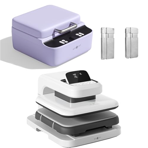 HTVRONT Phone Case Heat Press Bundle - Compatible with iPhone & Android Phone Case Sublimation Machine + HTVRONT Auto Heat Press 2