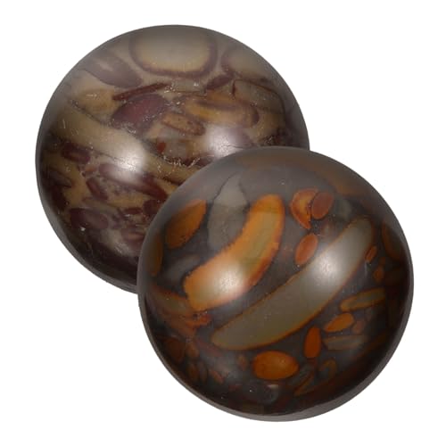 IWOWHERO 2 Pack Chinese Handballs 25mm Stone Handball for Hand Exercise Massage Balls Palm Massage Balls Decorative Handballs Baoding Balls Small Stone Balls