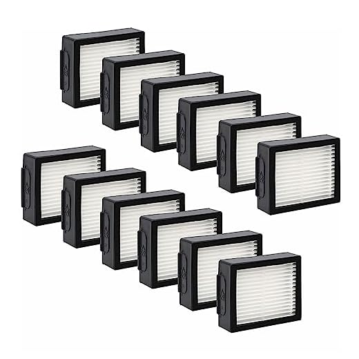 Gekrpro Pacote com 12 filtros HEPA de substituição para iRobot Roomba evo, série i,e,j: E5 E6 E7 i1 i3 i4 i5 i6 i7 i8 j7 J8+ e Plus Versões Robóticos Aspiradores de Pó