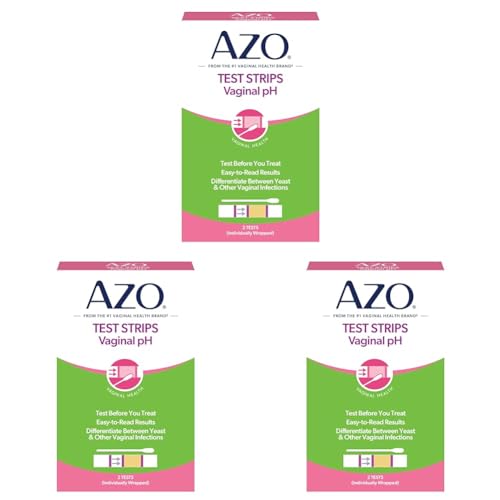 Image of AZO Vaginal pH Test Kit, Clinically-Tested Vaginal Infection Test Kit, FSA /HSA Eligible, Fast & Accurate Results, from The #1 Most Trusted Urinary Health Brand, 2 Self-Tests (Pack of 3)