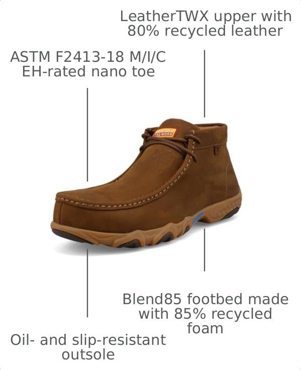 Image of Twisted X Men's Nano Composite Toe Chukka Driving Moc Work Boot | Work Boots