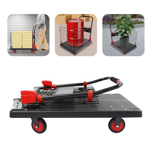 Carretilla plegable con jaula removible y ruedas TPR 5" miniatura 4