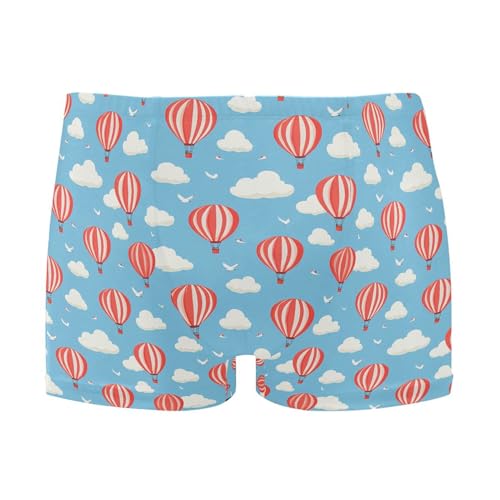 Hot Air Balloon Cloud Mens Swim Trunk Swimwear Bathing Suit Swim Brief Square Leg Board Short S B0404726