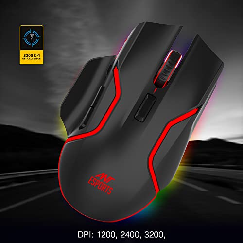 Ant-Esports-GM320-Pro-Optical-Wireless-Gaming-Mouse-with-RGB-LED-Backlit-Lighting-3200-DPI-Optical-Sensor-Type-C-Charging-Port-Black