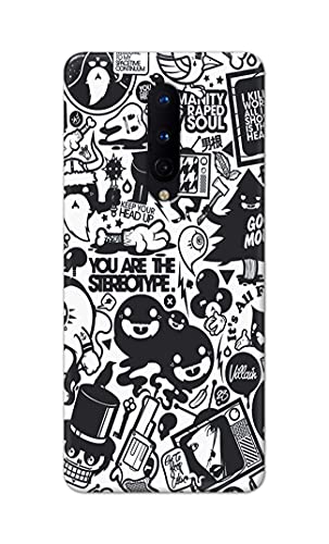 Image of Printed Hard Back Cover Case for OnePlus 8 Back Cover (Mixed Cartoon) -1302