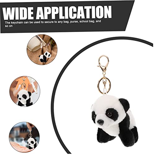 PRETYZOOM Plüsch Schlüsselanhänger Schlüsselanhänger Panda Anhänger Panda Puppe Kleine Stofftiere Süßer Bär Niedlicher