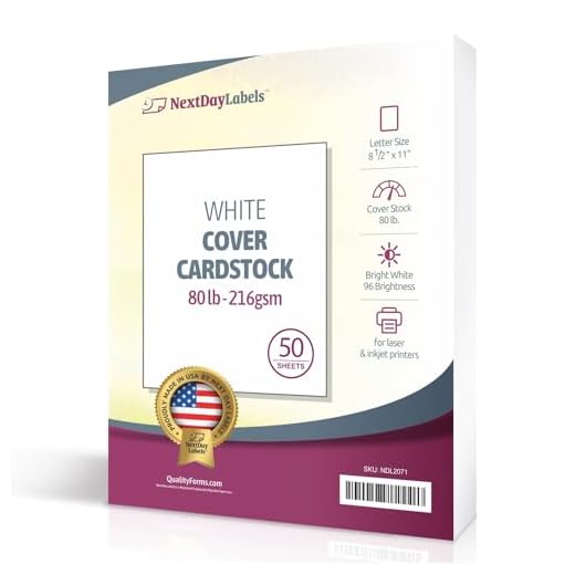 80 lb. (216 gsm) Cover Card Stock, 50 Sheets per Pack, Great for Printing, School Projects, Flyers, Invitations, Arts N Crafts, DIY Projects, and Much More (8-1/2" x 11" WHITE)