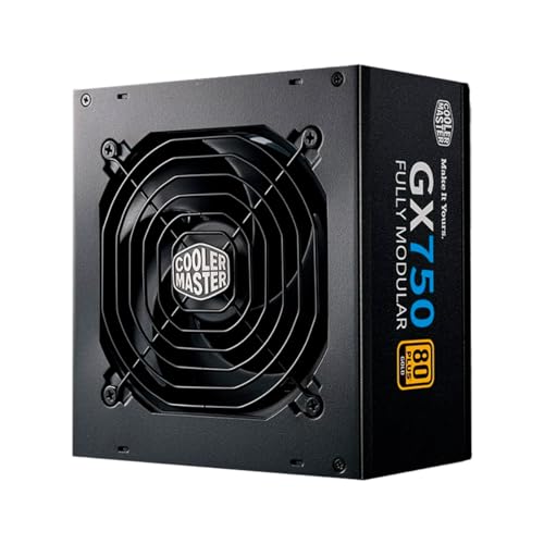 FONTE COOLER MASTER GX750 FULL MODULAR 80 PLUS GOLD 750W, PRETO -...