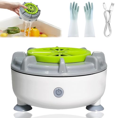 Seattleget Efficient Portable Fruit and Vegetable Washers, 5 Styles of Fruit and Vegetable Cleaning Machines, 2025 New Automatic Washer Spinner Machine (E)