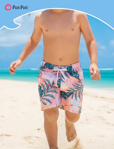 Image of PATPAT Mommy and Me Matching Swimsuit:One Piece V Neck Bathing Suits Leaves Printed Family Swimwear Matching Set