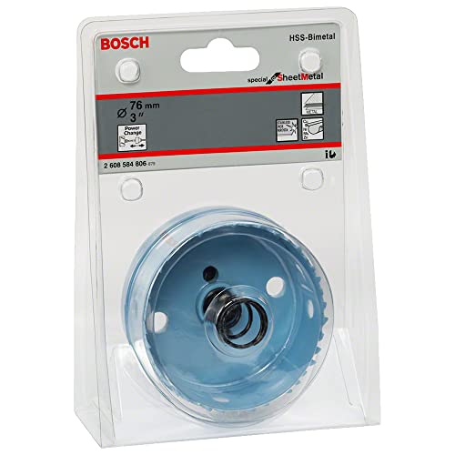 Bosch - 2608584806 Sierra De Corona Sheet Metal 76 Mm 3 En Oferta Bosch Professional 1X Sierra De Corona Special For Sheet Metal (Laminas De Acero, Acero Inoxidable, Ø 76 Mm, Accesorios Para Taladros)