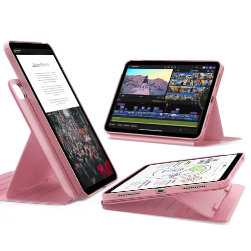 Image of ESR for iPad A16 Case, iPad 11th /10th Generation Case (2025 /2022), Removable Magnetic Cover with Pencil Charging & Storage, Adjustable Portrait /Landscape Stand, 9 Standing Angles, Shift Series, Pink