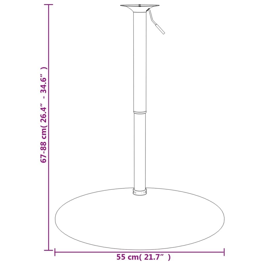 vidaXL Gestell für Bartisch, Tischgestell Höhenverstellbar, Tischbeine Tischuntergestell für Stehtisch Bistrotisch, Verchromter Stahl