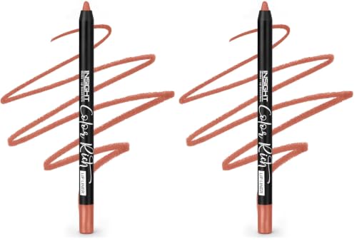 Image of INSIGHT Color Rich Lip Liner| Intense Pigment| Enriched with Jojoba Oil & Vitamin E| Defines, Shapes & Nourishes Lips | Long-Lasting |Unclad Nude -1.5g (Pack of 2)