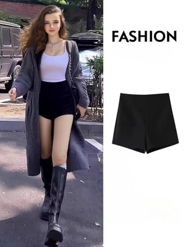 Women's Quick Dry High Waisted Elastic Shorts DriFit Flattering Athletic Gym Shorts with Tummy Control Black3