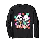Photo Gallery amici kawaii panda bubble tea maglia a manica Photo Gallery amici kawaii panda bubble tea maglia a manica