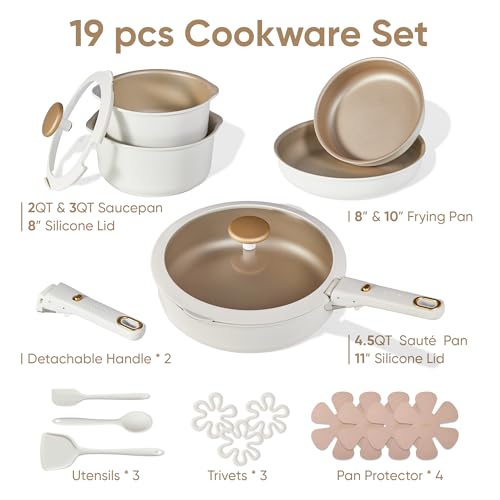 50% Off CAROTE 19 Piece Nonstick Cookware Set - Image 3