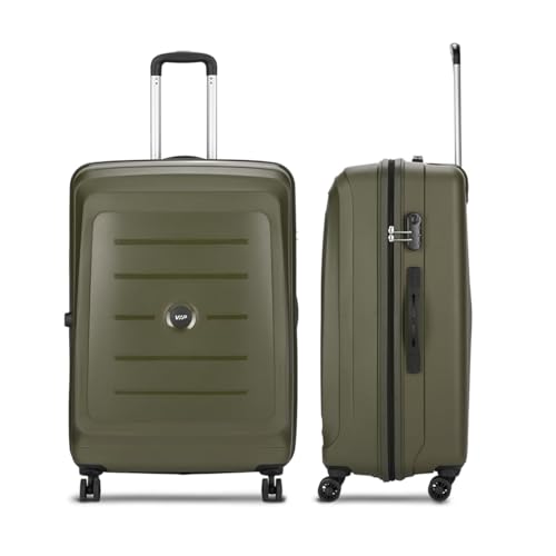 Image of VIP Polycarbonate (PC) Corsa Check-in 75 Cm (Large) 8 Spinner Wheels Trolley Bags for Travel, Hard Case Lightweight Bag with Combination Lock, Tough Suitcase for Travel (Green)