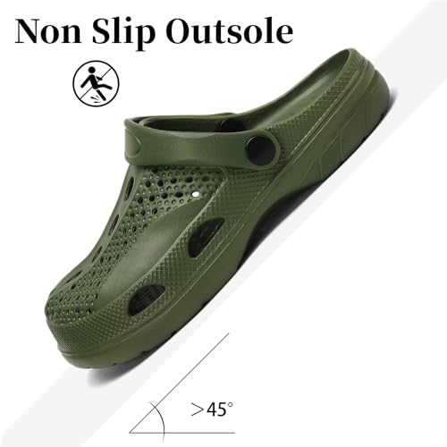 Image of SOSOWHLTE Men's Women's Arch Support Clogs,Unisex Garden Shoes Comfortable Slip-on Outdoor Sandals Slippers for Beach Casual