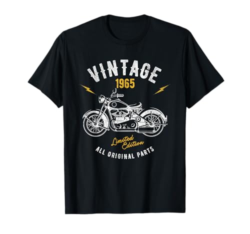 Vintage 1965 Motociclista sesenta cumpleaños Camiseta