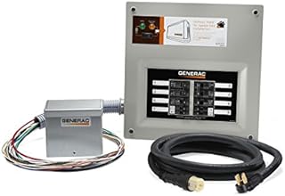 Generac 9855 HomeLink 50-Amp Indoor Pre-wired Upgradeable Manual Transfer Switch Kit for 10-16 circuits - Includes Power Inlet Box and 10-ft Cord
