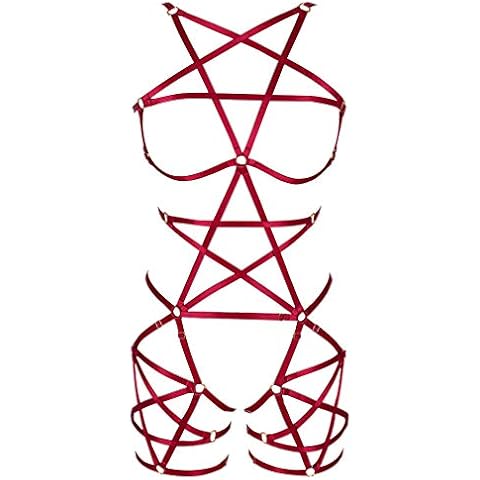 BBOHSS Arnés de Cuerpo Femenino Sujetador Liga Suave Cover