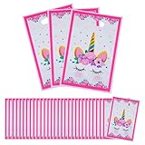 SYTTNUM Bolsas de fiesta de unicornio, 60 unidades, bolsas de cumpleaños de...
