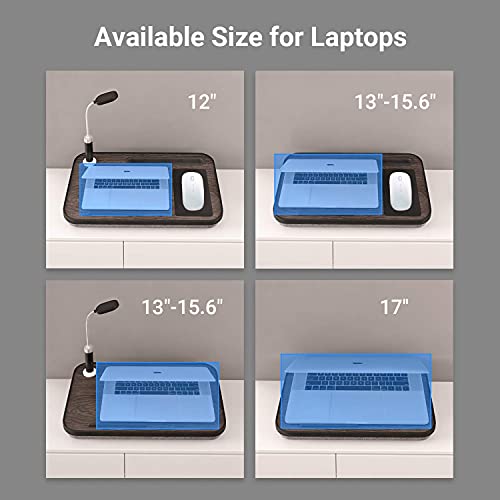 Lap Desk With Light, Portable Lap Desk For Laptop With Pillow Cushion & Mouse Pad Fits Up To 15.6" Laptops W Phone/Ipad Slot For Reading, Writing By Loryergo #TOP7