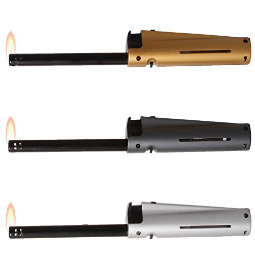 The Chemical Hut Metallic Safety Recargable Long Nose Reach Clipper Long Alcance Barbacoa, Horno, Vela, Estufas, Leña de fuego viene AntiBac Pen