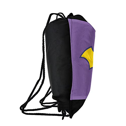 LOGOVISION Batman Batgirl Logo Drawstring Backpack Sports Bag Sackpack 17" x 13", Perfect for Gym, Yoga or Practice2