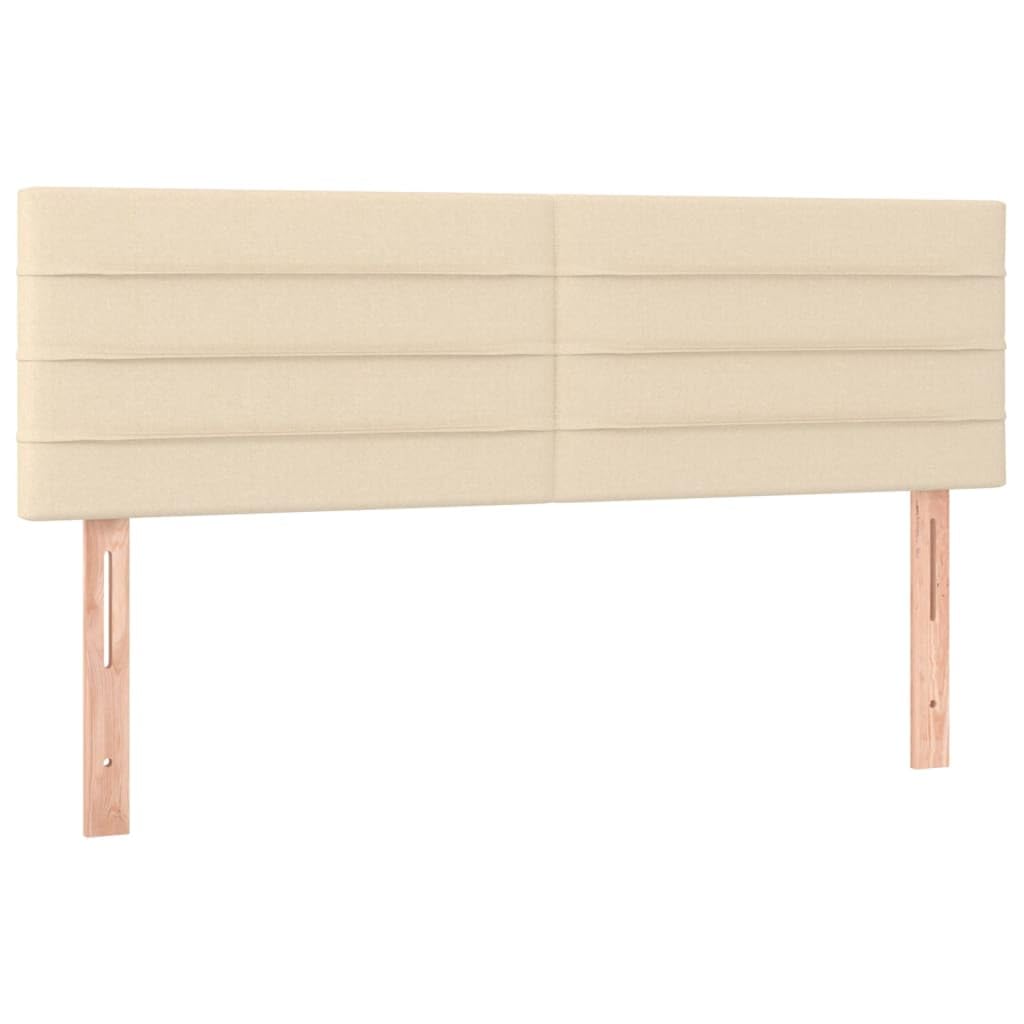 Cama con somier de tela, 140 x 190 cm, con colchón de muelles ensacados, cabecero regulable en altura y protector de colchón respetuoso con la piel, soporte de dureza media para un descanso