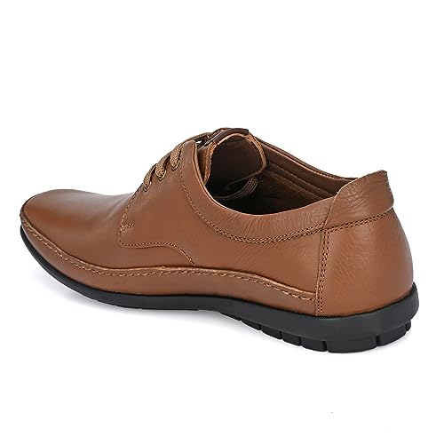 Image of egoss Derby Formal Shoes for Men | Genuine Leather | Stretch Fit | Comfortable & Stylish | Ideal for Office & Tusiness Wear - GS-247