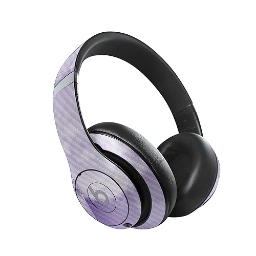 Image of MightySkins Carbon Fiber Skin Compatible with Beats Studio Pro - Round Amethyst | Protective, Durable Textured Carbon Fiber Finish | Easy to Apply
