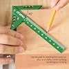 Aluminum Alloy Center Finder Ruler, High-Precision Centerline Positioning 45/90 Degree Scriber Gauge for Scribing Center Line, Circle Center Finder (Inch)