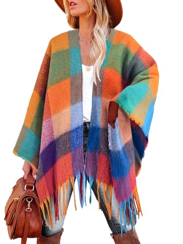 Image of Breezy Lane Women's Shawl Wraps Warm Poncho Ruana Wrap Cardigan
