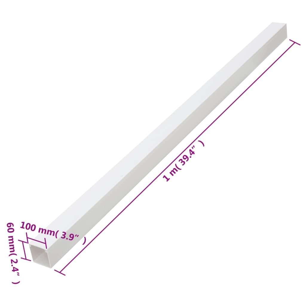 vidaXL Installationsrohre 100x60 mm 10 m PVC