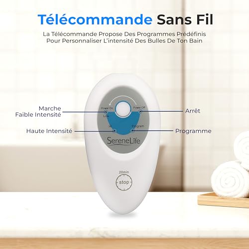 Tapis de bain à bulles haut de gamme avec diffuseur de parfums intégré