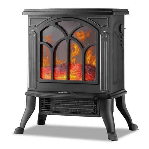 ZIROXI Elektrisches Feuer, 1800 W, Kurzschlussschutz, Feuerumrandung, PTC-Fieber, zwei Stufen, verstellbar, elektrisches Feuer, Flammeneffekt, freistehend, für Schlafzimmer, Büro
