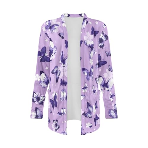 Image of Cardigan Sweaters for Women Long Sleeve Cardigan Soft Drape Open Front Fall Dusters V-Neck Jackets Dressy Loose Coat