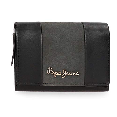 Preisvergleich Produktbild Pepe Jeans Double Geldbörse 12 cm, Schwarz (Schwarz) - 7632561