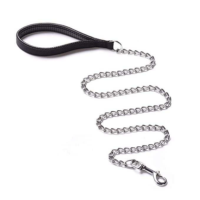 Woofy Heavy Duty Dog Leash, Metal Dog Leash Dog Chain with Handle for Small & Medium Size Dogs - Black Color (B0BKLPGH9H) Amazon Price History, Amazon Price Tracker