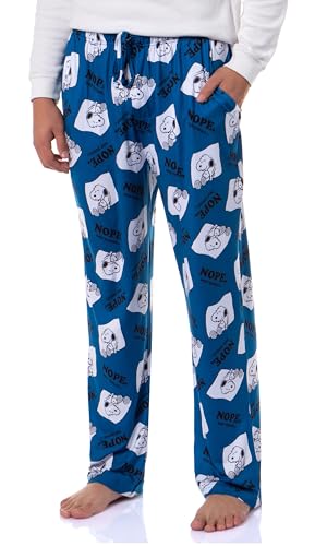 Peanuts Adult Snoopy Nope Not Today Tossed Print Sleep Pajama Pants for Men Women