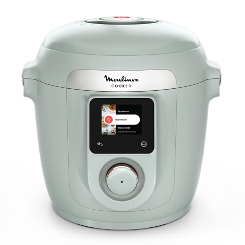 Moulinex Cookeo Wifi 10-en-1, Multicuiseur intelligent haute pression, 10modes de cuisson, Rapide, Sans surveillance, Guide de cuisson pas à pas, 6 L, CE96G310
