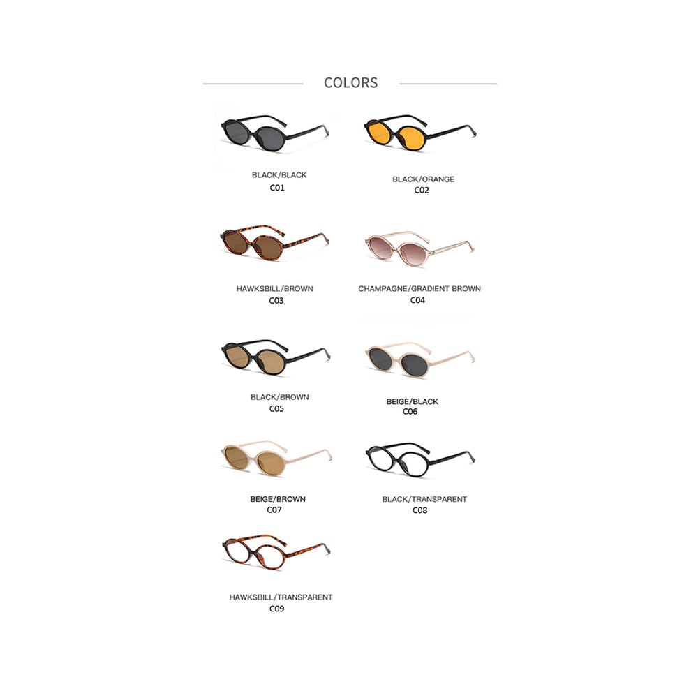 Okulary przeciwsłoneczne w stylu vintage z owalną oprawką, modne okulary przeciwsłoneczne w stylu retro, okulary przeciwsłoneczne UV400, damskie, gogle