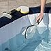 Coleman SaluSpa 6 Person Inflatable Outdoor Hot Tub Spa and Bestway SaluSpa 3 Piece Cleaning Tool Set with Scrub Brush, Mitt, and Skimmer Net