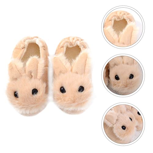 CLISPEED Cute Rabbit Face Slippers Non-slip Boy Girl's Slippers for Teens Winter Household3
